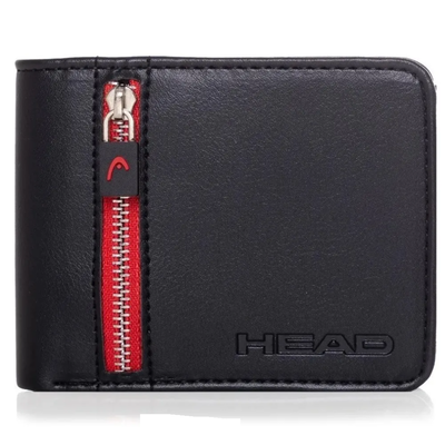 Billetera HEAD negro con volante simple en caja