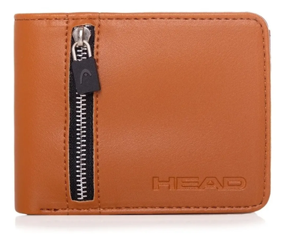 Billetera HEAD marrón con volante simple en caja