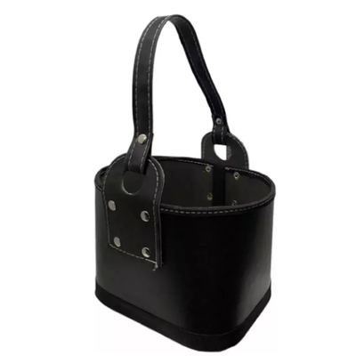 Matero canasta de cuerina NEGRO puntas redondeadas (62/21)