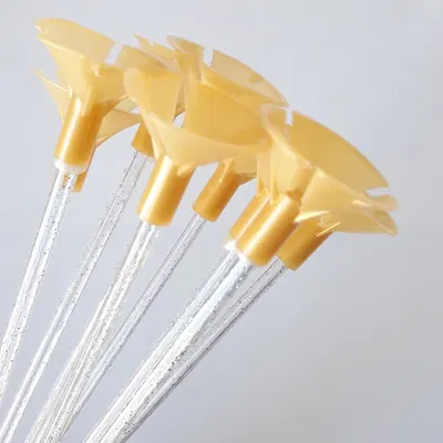 Palito porta globo glitter (Dorado o Plateado) 35cm x1 unidad