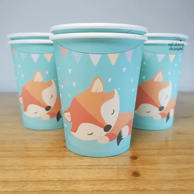 Vaso zorro x6 unidades