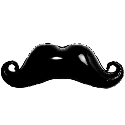 Globo bigote negro 40cm aprox.