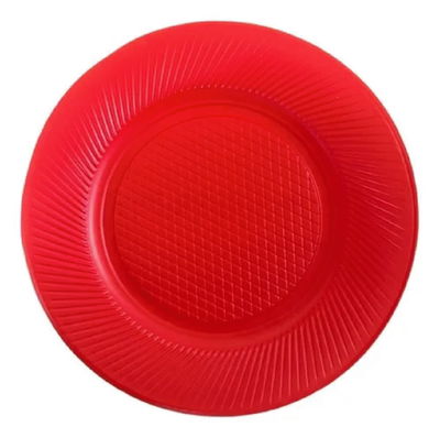 Plato plástico descartable ROJO x50 unidades 