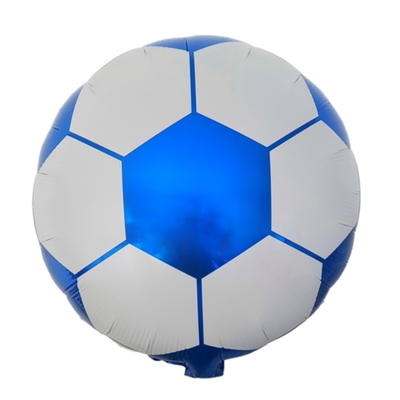 Globo pelota de fútbol chico AZUL Y BLANCO 25cm