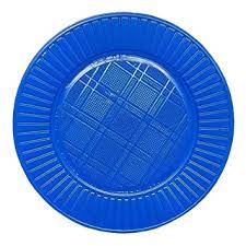 Plato plástico descartable AZUL x50 unidades 