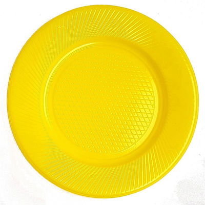Plato plástico descartable AMARILLO x50 unidades 