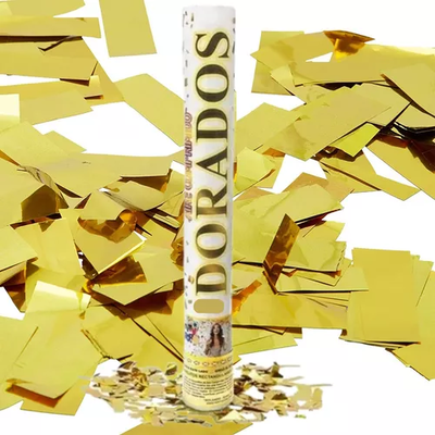 Lanza papelitos dorados 40cm