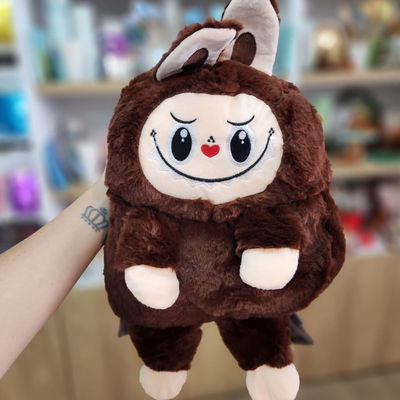 Mochila peluche LABUBU MARRÓN
