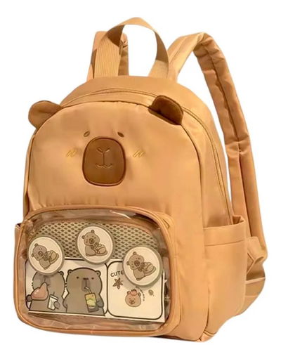 Mochila con pins CAPIBARA