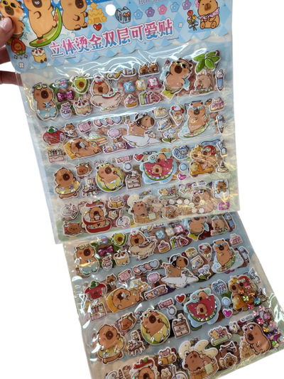 Sticker con relieve CAPIBARA x2 planchas
