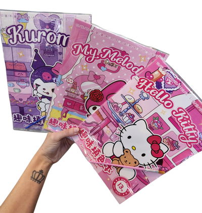 Libro para colorear SANRIO con acuarela