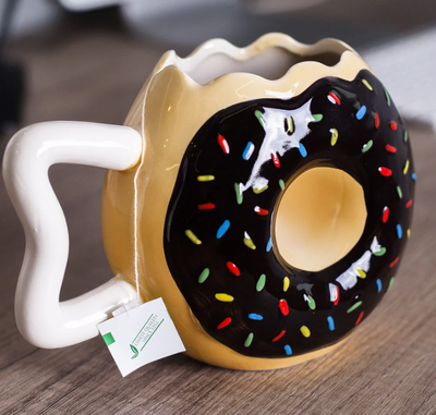 Taza 3D cerámica DONA MARRÓN
