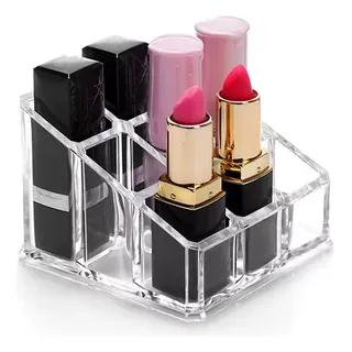 Organizador de cosméticos de acrílico 9 compartimientos para labial 10cm (JN-809)