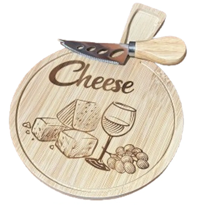 Set tabla de madera con cuchilla para queso