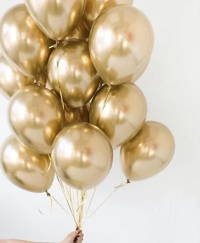 Globos cromados dorados 10" x5 unidad