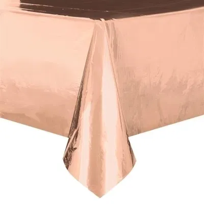 Mantel metalizado rosa gold 137cm x 183cm