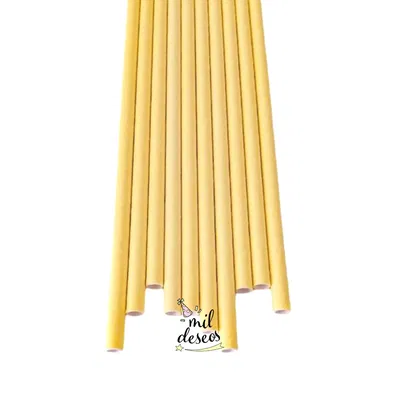 Sorbete amarillo pastel x25 unidades