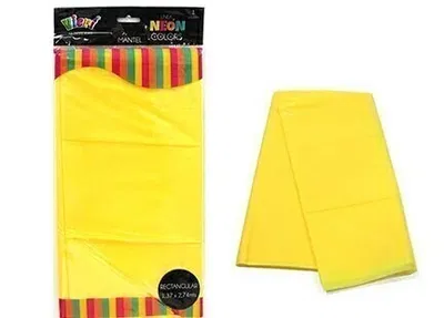 Mantel plástico flúo amarillo 1,2 x 1,8mts
