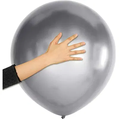 Maxi globo cromado plateado 18" x1 unidad