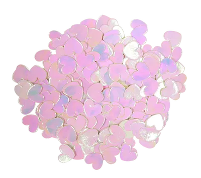 Confetti corazones iridiscente