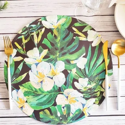 Plato de sitio de papel aquarela x24 unidades