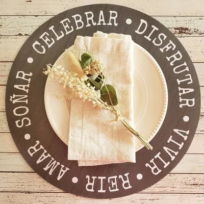 Plato de sitio de papel celebrar x20 unidades