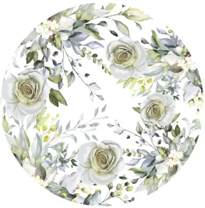 Plato de sitio rosas blancas x24 unidades