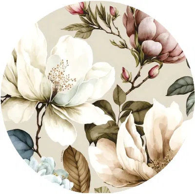 Plato de sitio Florencia (flor blanca) x24 unidades