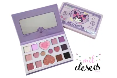 Paleta de sombras KUROMI con espejito 18 colores (MQ786)