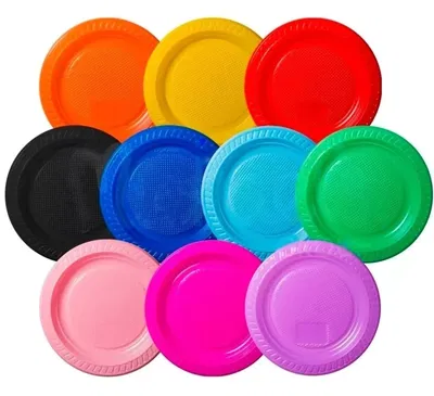 Plato plástico descartable AZUL x50 unidades 