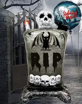 Globo halloween rip calavera, enorme, 1.20mts