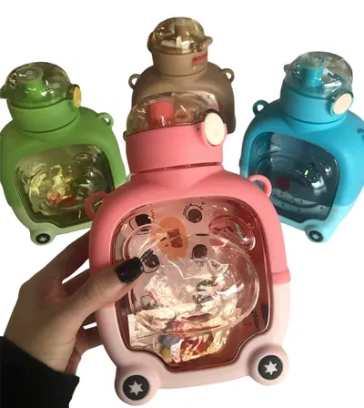 Botella oso con doble pico 1lt VERDE