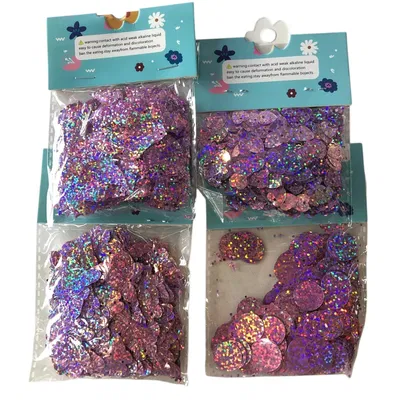 Confetti holográfico LILA diseños surtidos