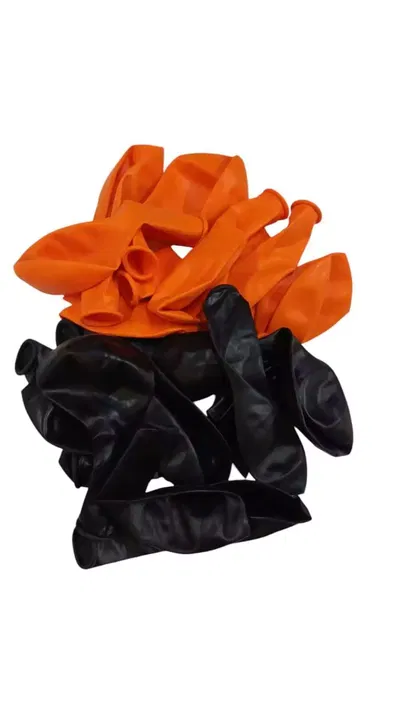 Kit de globo 10" x20 unidades halloween (negro y naranja)
