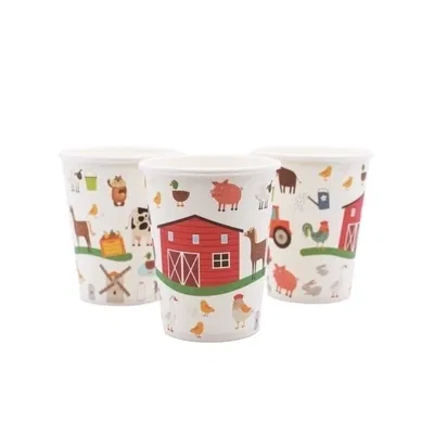 Vaso granja x6 unidades