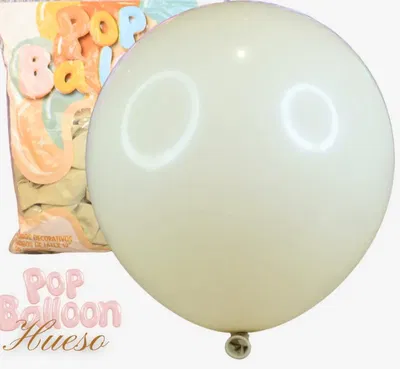 Globo hueso 12" x5 unidades