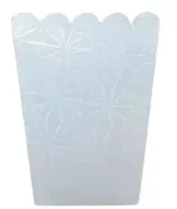 Cajitas pochocleras BLANCO holográficas x8 unidades