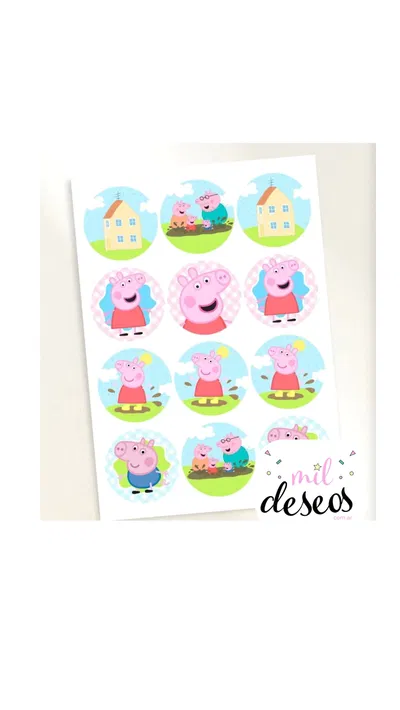 Sticker peppa x12 unidades