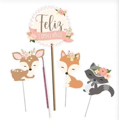 Topper silueta bosque romántico