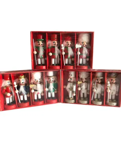 Cascanueces de navidad ROJO con colgante x4 unidades 