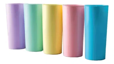 Vaso plástico trago largo ROJO x5 unidades