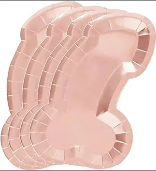 Plato silueta despedida de soltera 17cm x6 unidades
