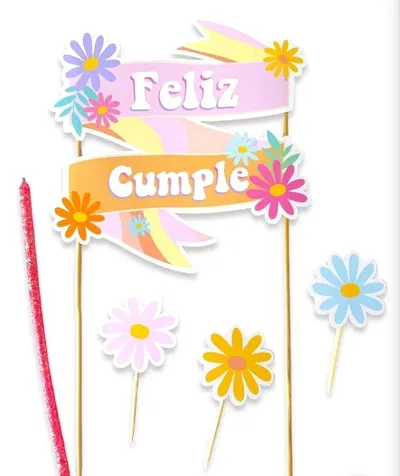 Topper silueta margarita groovy