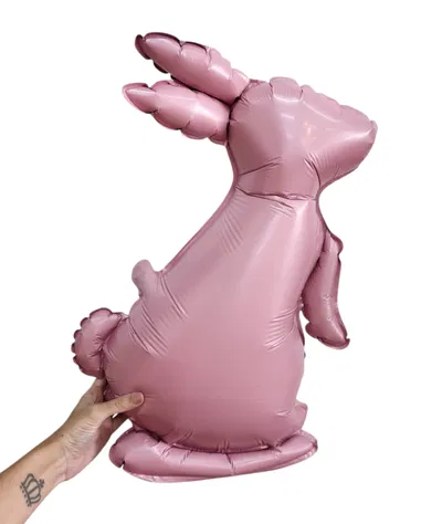 Globo conejo pascua rosa 70cm