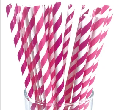 Sorbete de rayas combinado rosa, lila y blanco x24 unidades