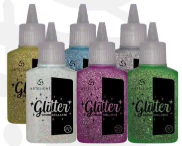 Gel glitter CELESTE gotero x1 unidad