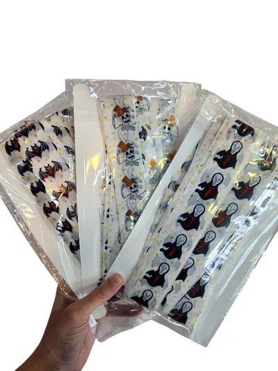 Cortina halloween calaveras colores