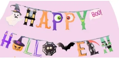 Banderín Happy Hallowen silueta