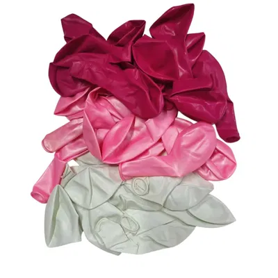 Kit de globos de 10" x30 unidades (rosa perlado, fucsia, blanco)