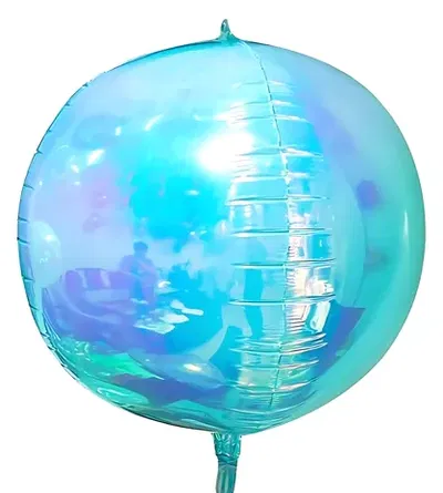 Globo esfera iridiscente aqua 22"